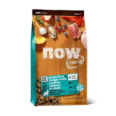 now 大型成犬 鮮肉配方25磅 狗狗無穀天然糧