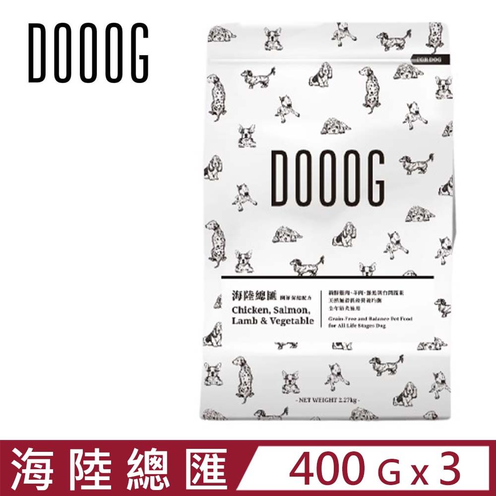 DOOOG 【3入組】天然無榖營養均衡全年齡犬適用-海陸總匯 400g