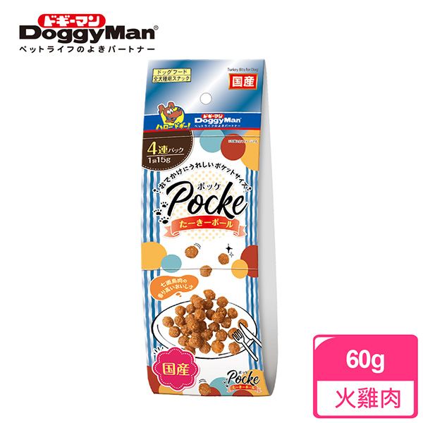 Doggyman  犬用四連點心火雞肉 60g