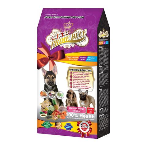 【LV藍帶精選】2包超值組 能量幼犬7.5kg(紐澳雞肉鮭魚+藍藻食譜)