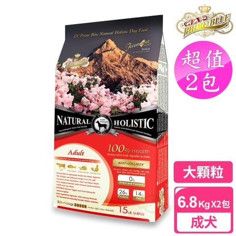 【LV藍帶無穀濃縮】2包超值組 成犬 6.8kg 大顆粒(牛肉+膠原蔬果)