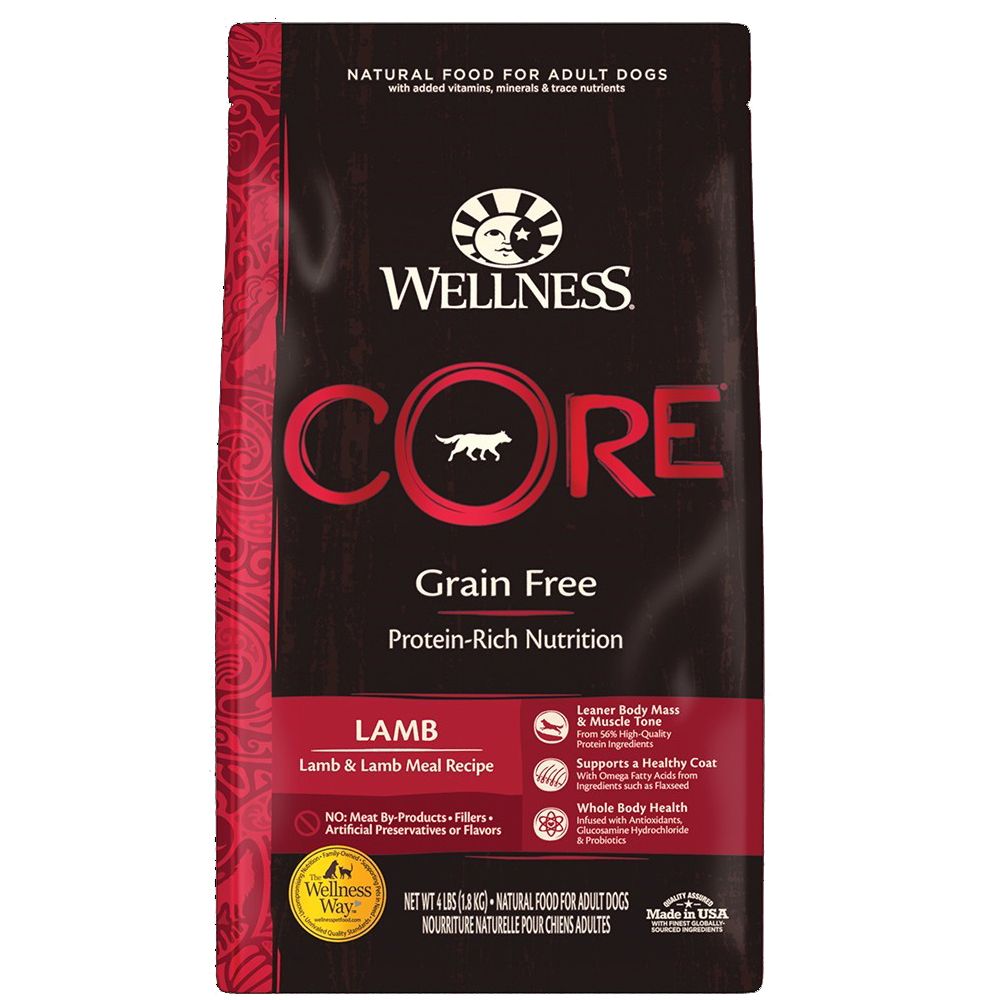 Wellness 寵物健康 -Core無榖成犬羊肉滋補4LB~WDJ推薦六星等級飼料