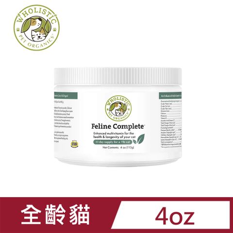 Wholistic 護你姿 【 Pet Organics 】綜合維生素 全齡貓 寵物保健_4oz/瓶