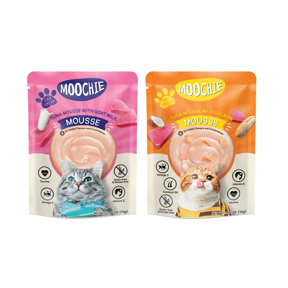 Moochie 姆吉 【新品嚐鮮價】Moochie姆吉美膚貓慕斯全系列 70g*10入組Moochie 貓慕斯 泰國