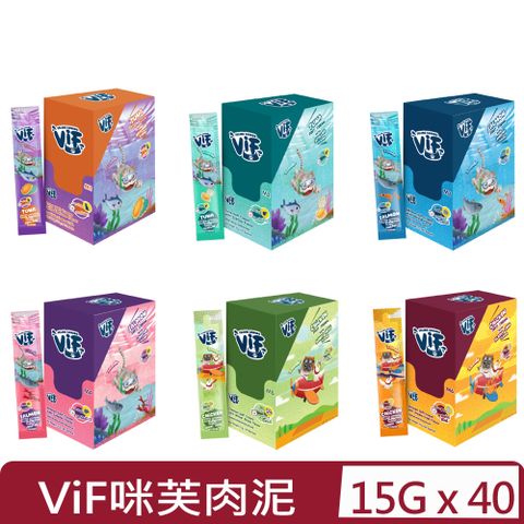 【40入組】ViF咪芙-肉泥系列(鮪魚/鮭魚/雞肉) 6種口味 15g