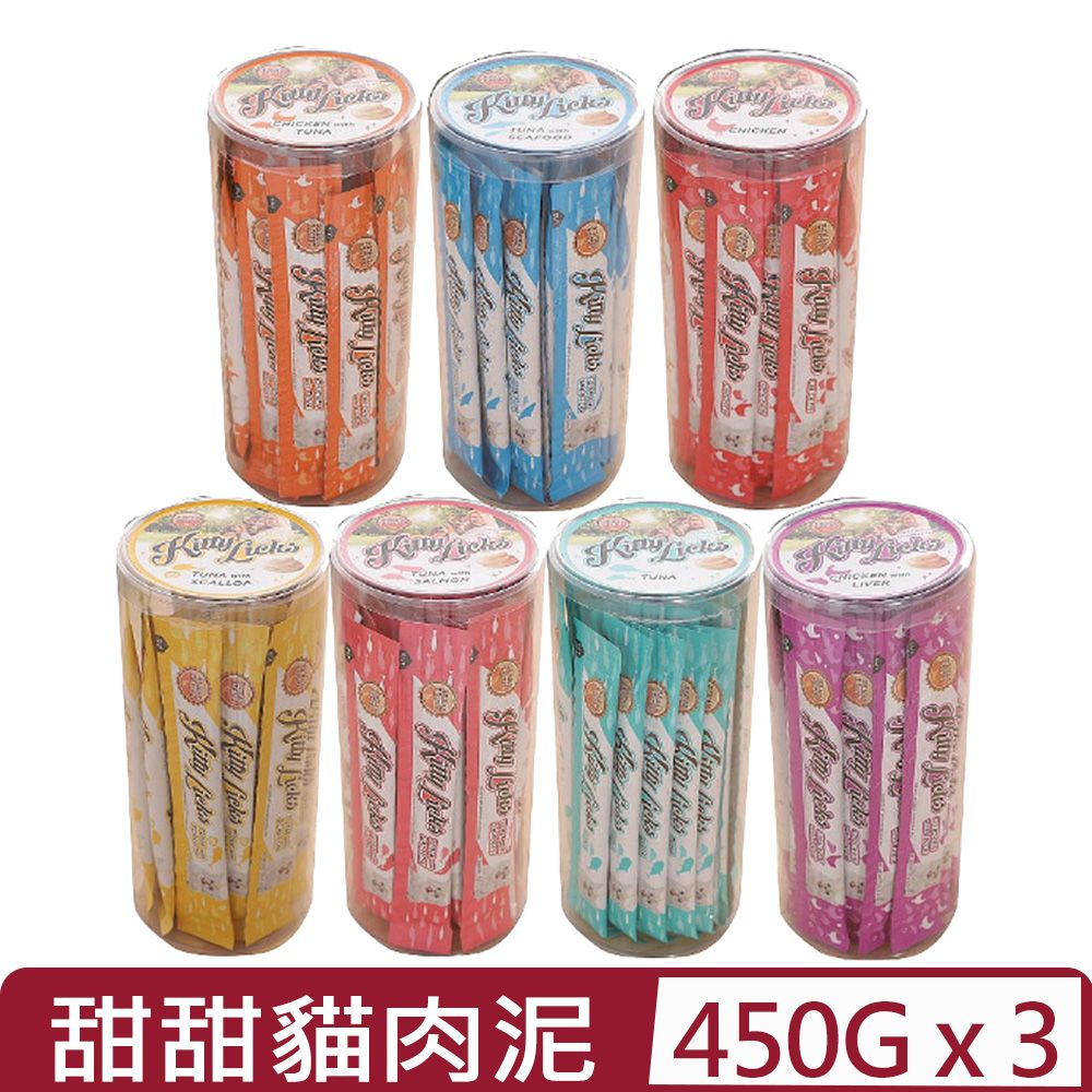  【3入組】Kitty Licks甜甜貓肉泥 15g (0.53oz) x 30tubes