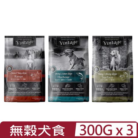 Vintage 凡諦斯 【3入組】加拿大-天然鮮肉無榖寵物食品犬食 10.5oz/300g