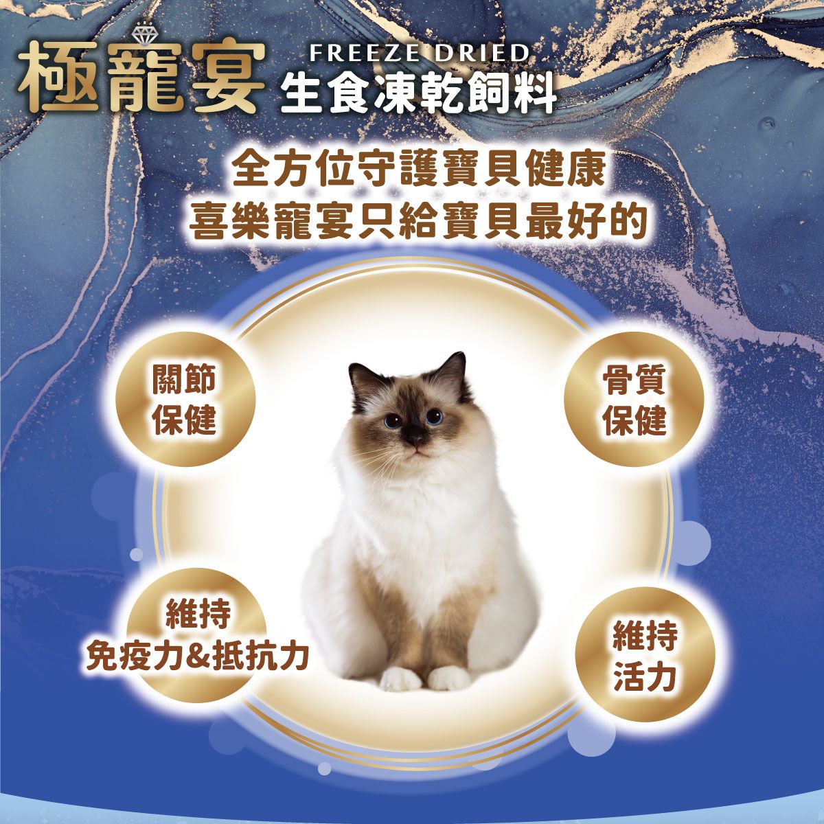 FREEZE DRIED極 生食凍乾飼料全方位守護寶貝健康喜樂寵宴只給寶貝最好的關節保健骨質保健維持維持免疫力&抵抗力活力