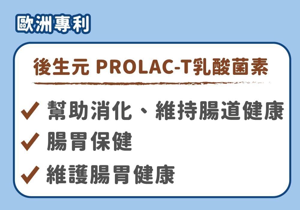 歐洲專利後生元 PROLAC-T乳酸菌素√ 幫助消化、維持腸道健康√ 腸胃保健√ 維護腸胃健康