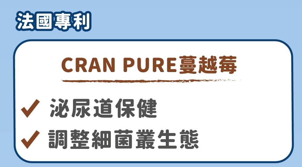 法國專利CRAN PURE蔓越莓 泌尿道保健√ 調整細菌叢生態