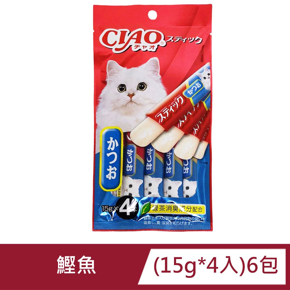 CIAO 日本  寒天肉泥 TSC-122 鰹魚 (15g*4入) 6包