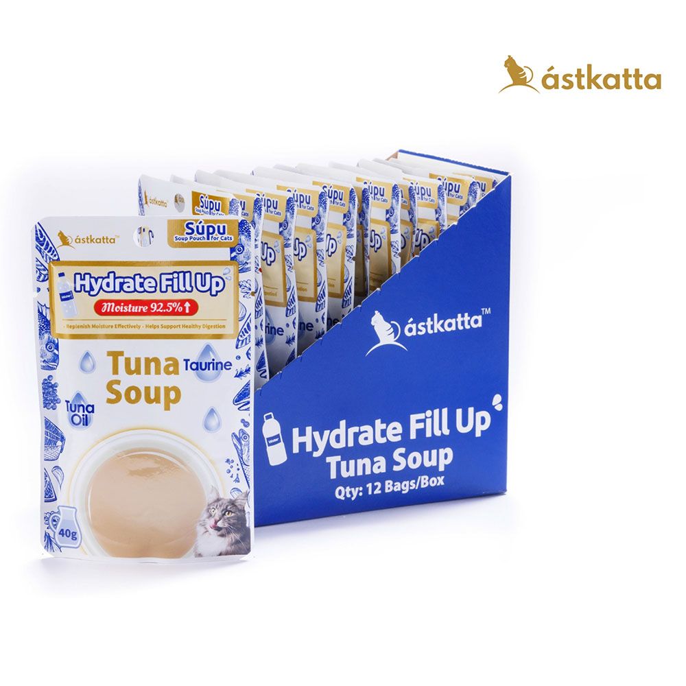 astkatta 冰島 挑嘴補水 鮪魚湯包40g*12入〈護腎保健〉非處方 全齡貓