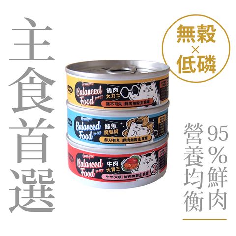 T-FENCE 防御工事 hururu95%鮮肉主食罐無穀x低磷_80gx24入組