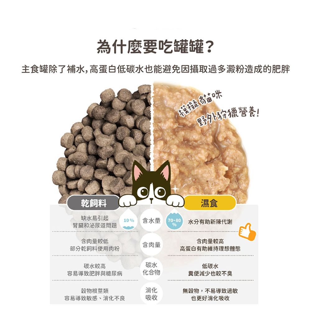  【10罐】貓咪 98%鮮肉 主食罐 80g