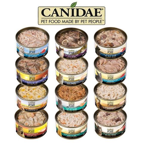 CANIDAE 24入組【CANIDAE 良善】無穀主食罐/貓罐/湯罐 70g 多種口味