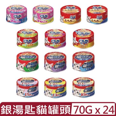 銀湯匙 【24入組】日本Unicharm pet-貓罐頭系列 70g