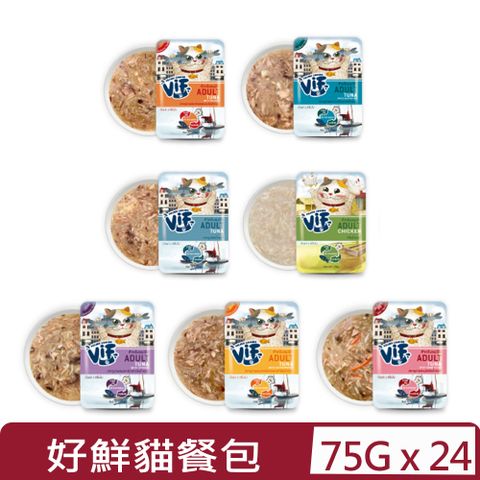 【24入組】ViF咪芙-好鮮餐包系列- 75g 一般貓濃湯餐包