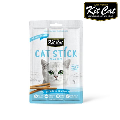 Kitcat 貓肉條15g-鮭魚.扇貝