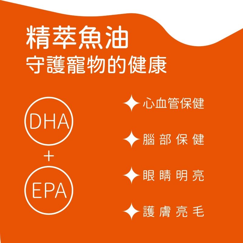 精萃魚油守護寵物的健康(DHA)+EPA心血管保健腦部保健眼睛明亮護膚亮毛