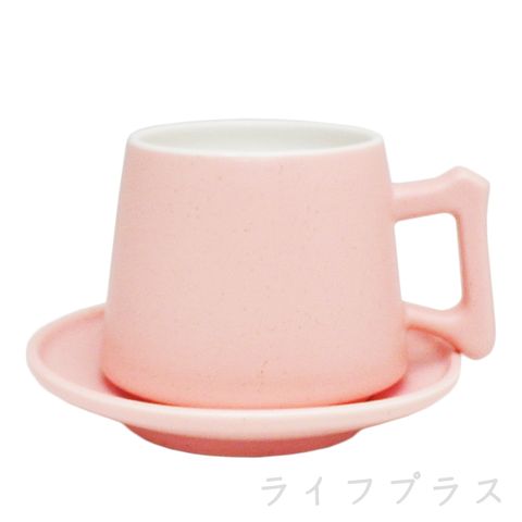 【一品川流】滿天星咖啡杯盤組-330ml-粉紅色-1組入 (1杯1碟)