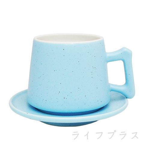 【一品川流】滿天星咖啡杯盤組-330ml-藍色-1組入 (1杯1碟)
