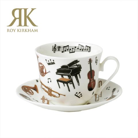 英國 Roy kirkham CONCERT交響樂系列-450ml骨瓷早餐杯盤組 咖啡杯 茶杯 骨瓷杯 花茶杯盤