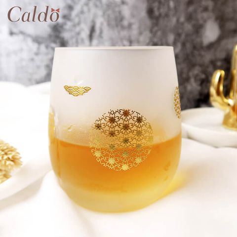 pinwei 品味 【Caldo卡朵生活】霧面金沙玻璃水杯/酒杯 340ML