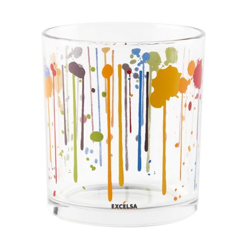 EXCELSA Dripping玻璃杯3入(彩漆250ml)