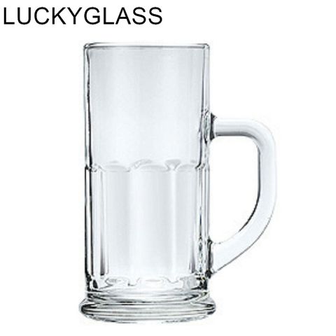 泰國LUCKYGLASS玻璃有柄層次感啤酒杯360cc