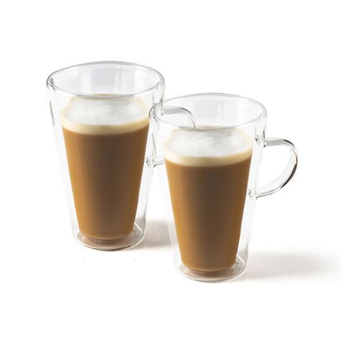 Luigi Ferrero Coffeina雙層玻璃馬克杯2入(370ml)