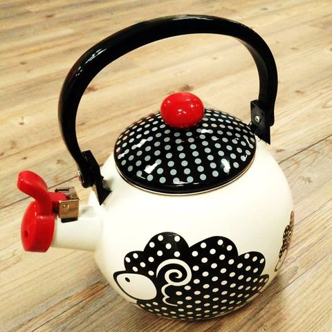 《小天鵝琺瑯壺》綿羊琺瑯彩繪笛音茶壺1.6L