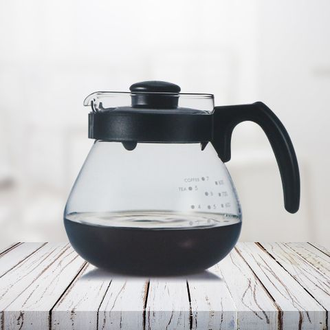【一品川流 】 日本製 HARIO 耐熱玻璃咖啡壺 / 泡茶壺-1000ml-1組