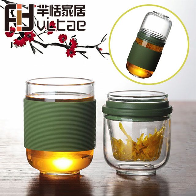 FIT   Vitae 中式古韻品茗玻璃隨行快客杯