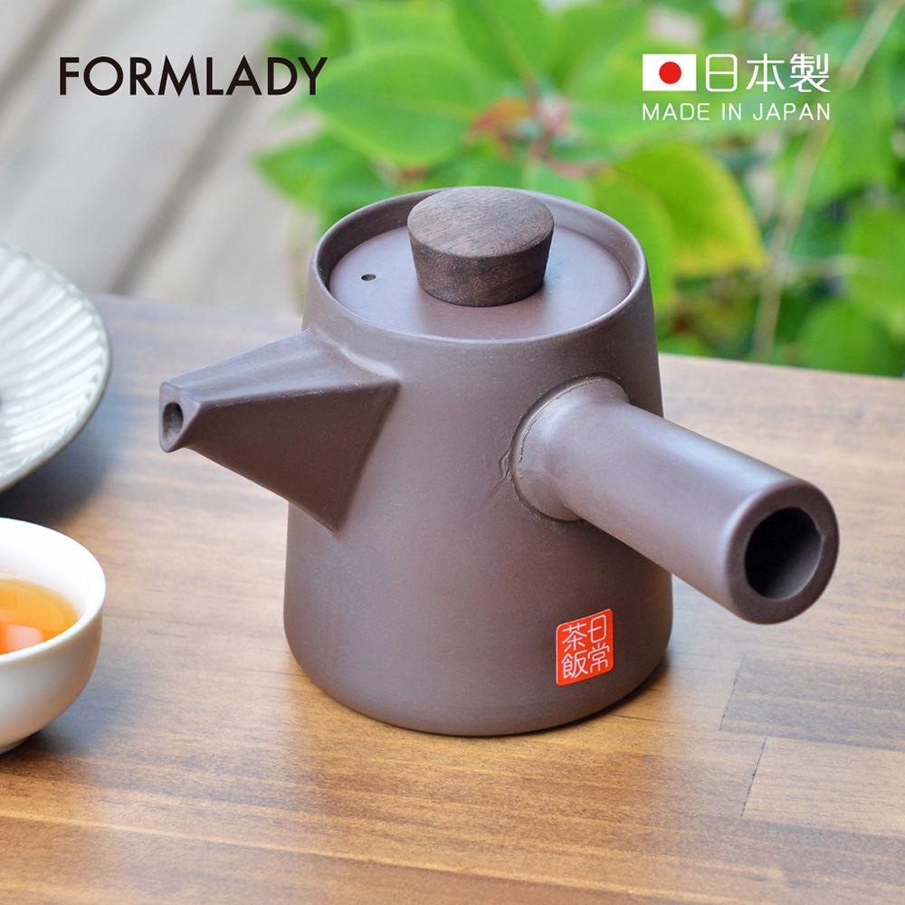  【日本FORMLADY】小泉誠 日製萬古燒紫砂橫手急須茶壺-400ml