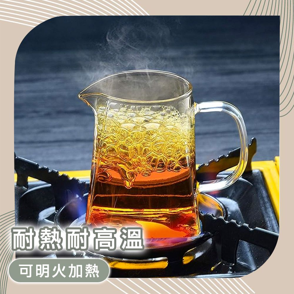 Time Leisure 品閒 	 不鏽鋼耐熱玻璃濾茶壺/直火加熱沖泡方壺 350ml