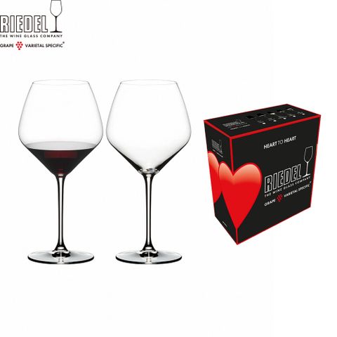 【Riedel】Heart to Heart Pinot Noir紅酒杯-2入_770ml