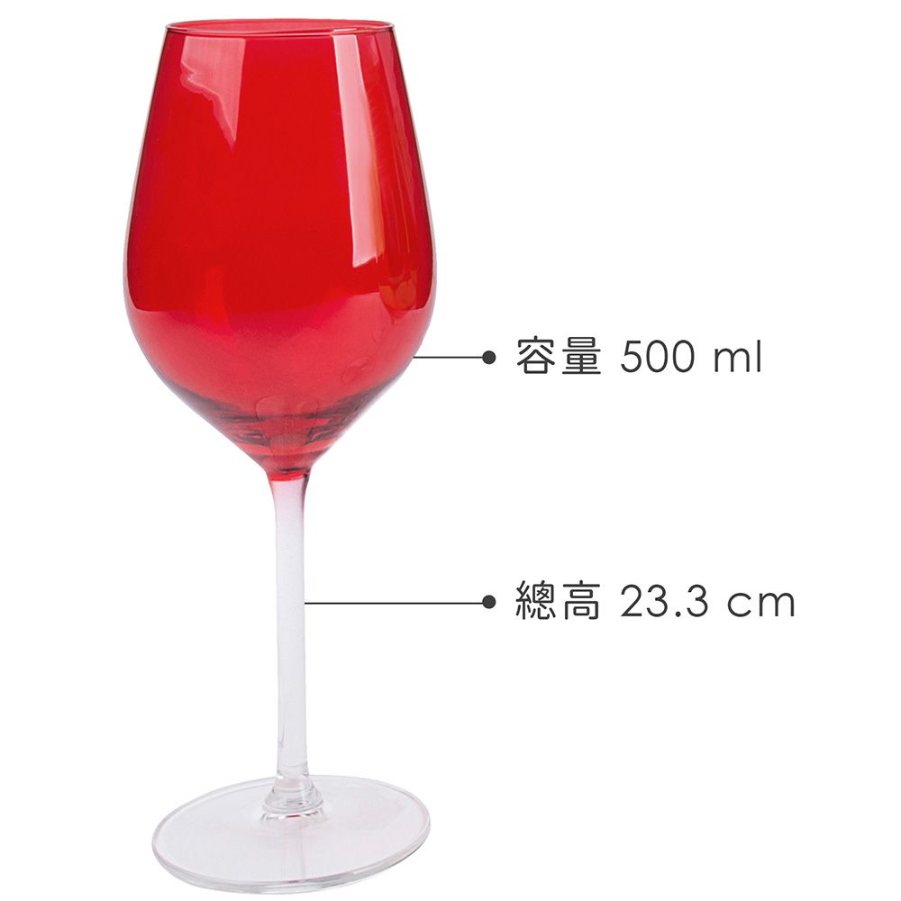 EXCELSA 彩晶紅酒杯6入(500ml) | 調酒杯 雞尾酒杯 白酒杯