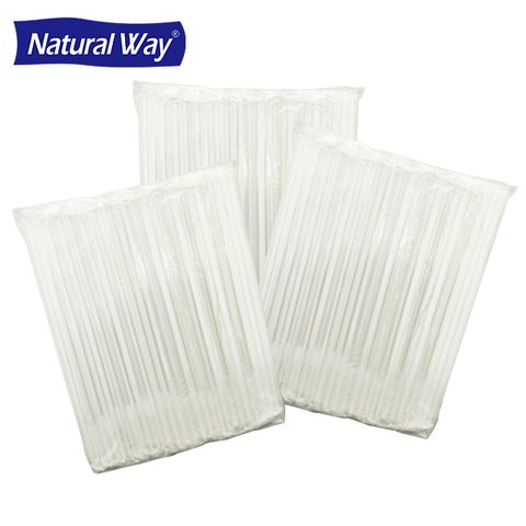自然風塑包透明直吸管-100支(3包入)