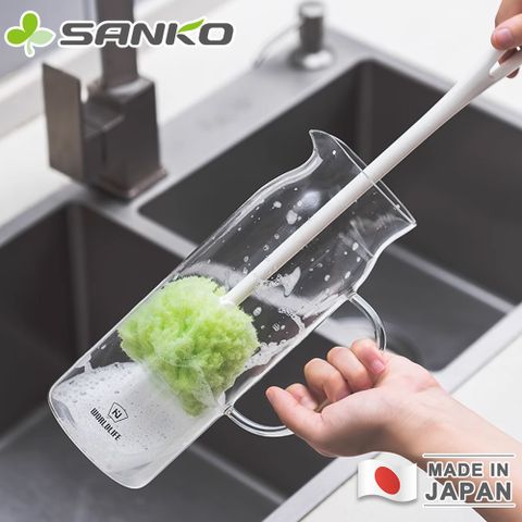 SANKO 【日本】日本製球型水瓶清潔刷-2入組