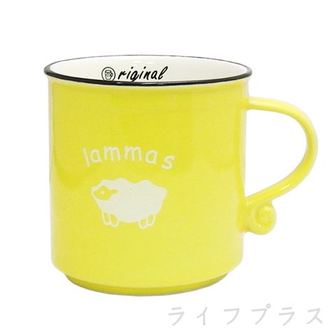 一品川流 色釉奶茶杯-280ml-黃色-1入