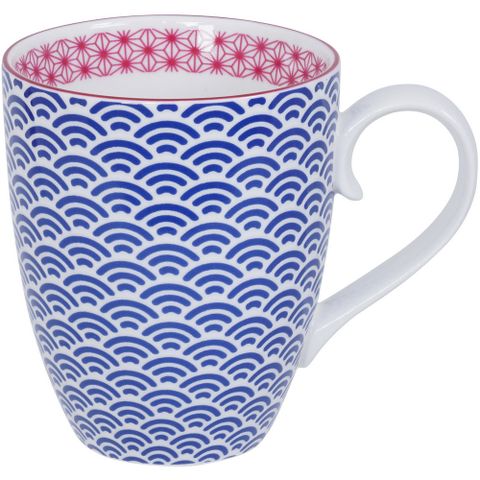 Tokyo Design 圖騰馬克杯(藍325ml)
