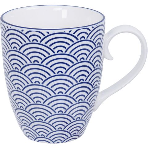 Tokyo Design 瓷製馬克杯(浪紋藍325ml)