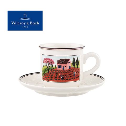 德國Villeroy &amp; Boch-納夫莊園系列-200ml杯盤組 花茶杯盤咖啡杯盤 杯盤組 杯碟組