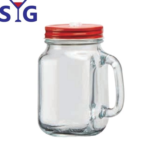 SYG吸管洞梅森杯玻璃罐500ml