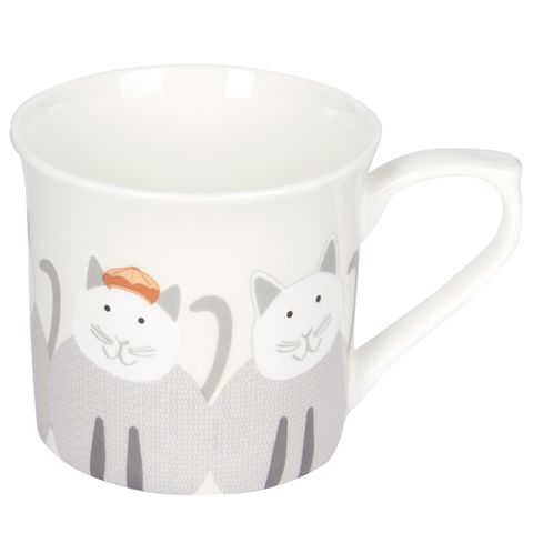 KitchenCraft 骨瓷馬克杯(微笑貓250ml)