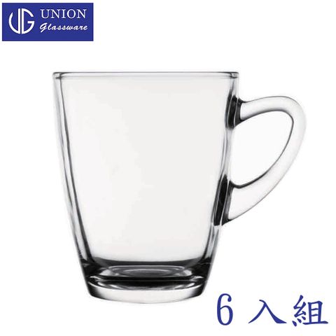 泰國UNION玻璃馬克杯拿鐵杯340cc-六入組