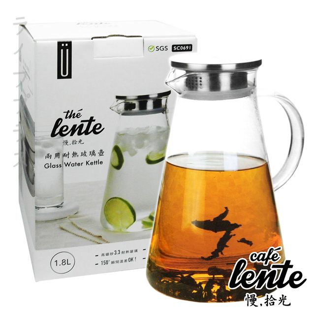 UdiLife 生活大師 慢拾光/兩用耐熱玻璃壺-1800ml