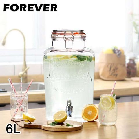 【日本FOREVER】派對專用玻璃果汁飲料桶8L