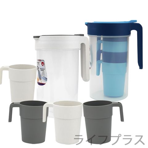 一品川流 按壓式冷水壺一壺四杯-1.8L-1入組