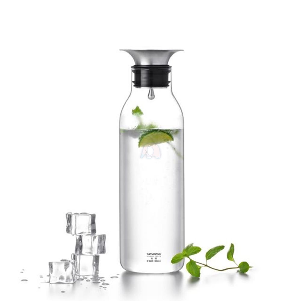 Linox 360度重力控水高硼硅玻璃冷水壺900ML(微波爐架/電器架/瓶罐架/收納架/廚房架/放置架)